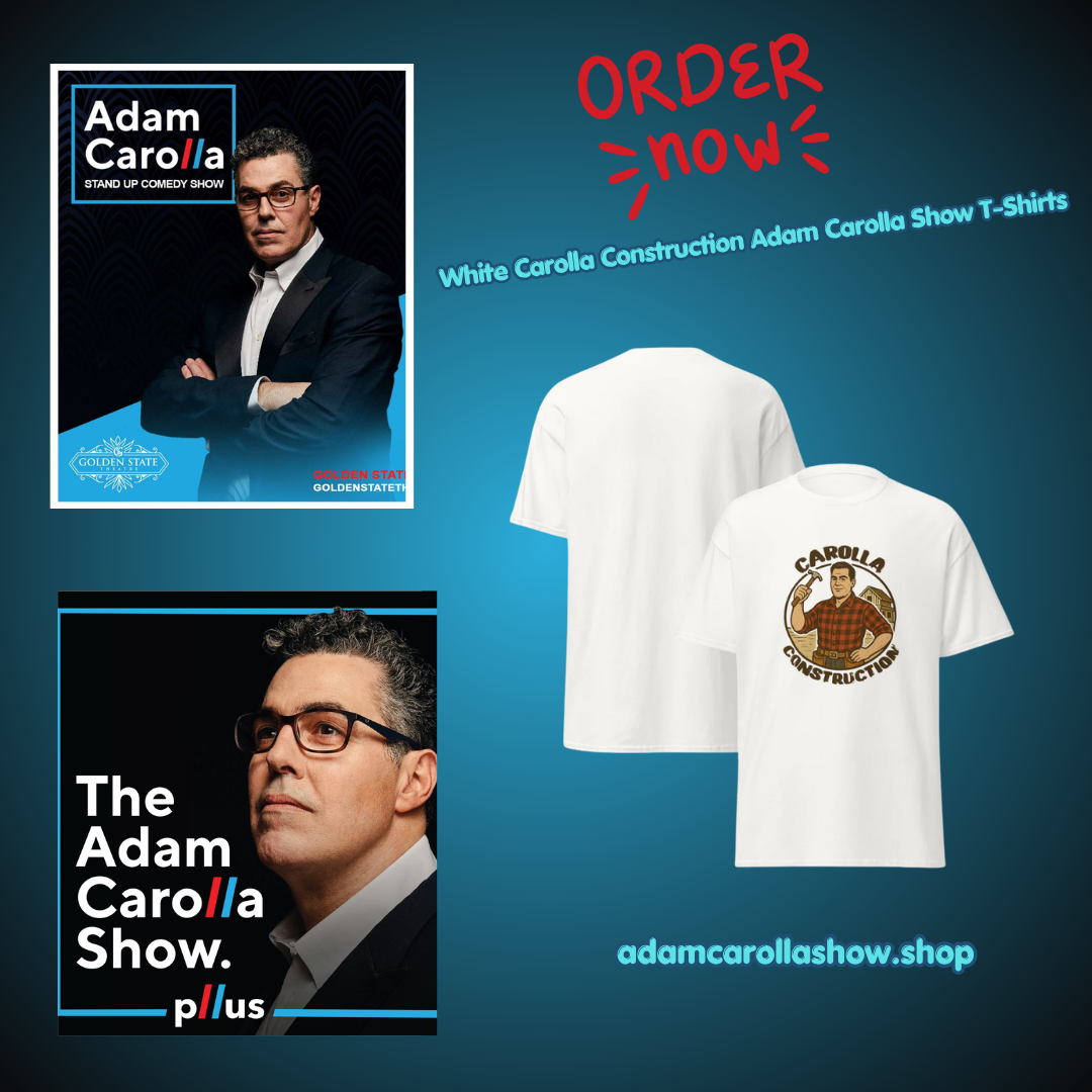 White Carolla Construction PTTT1704 Adam Carolla Show T-Shirts